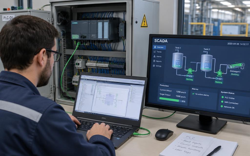 Kỹ sư lập trình PLC và phần mềm SCADA cho hệ thống điều khiển